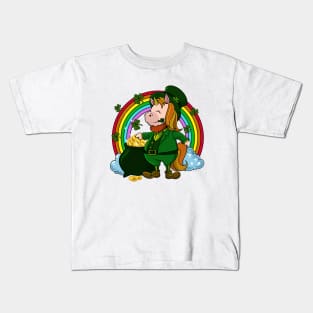 Unicorn Leprechaun - St Patricks Unicorn Kids T-Shirt